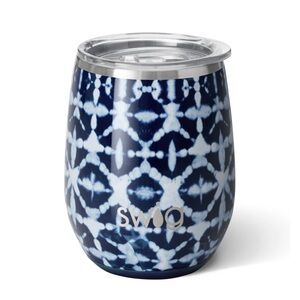 Swig life Stemless Wine Glass 14oz Indigo Isles